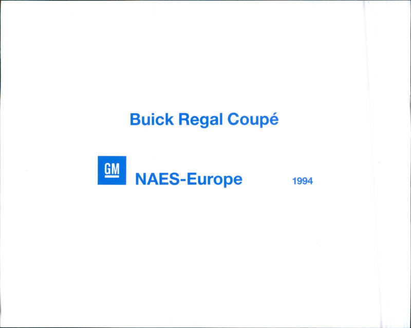 1994 Buick Regal Coupe - Vintage Photograph