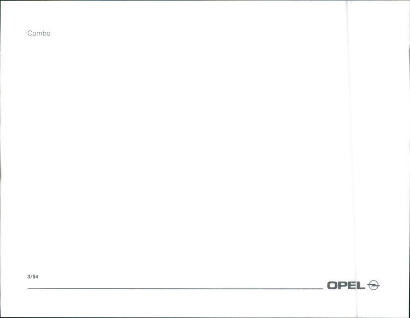 Opel Combo - Vintage Photograph