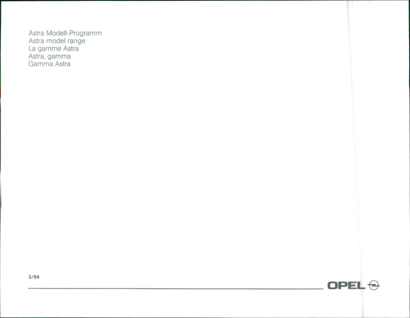 Opel Astra - Vintage Photograph