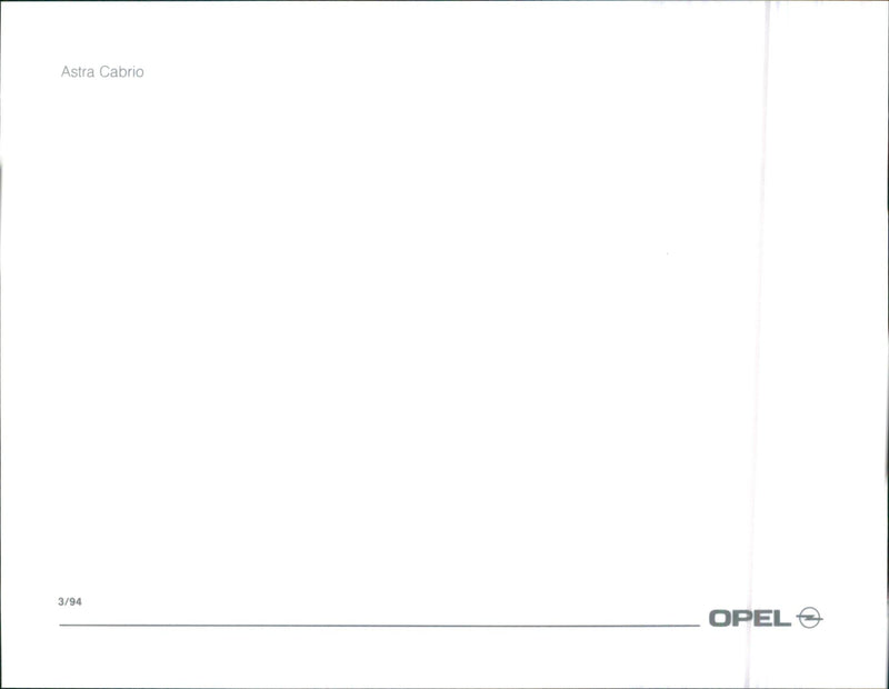 Opel Astra - Vintage Photograph