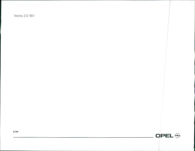 Opel Vectra - Vintage Photograph