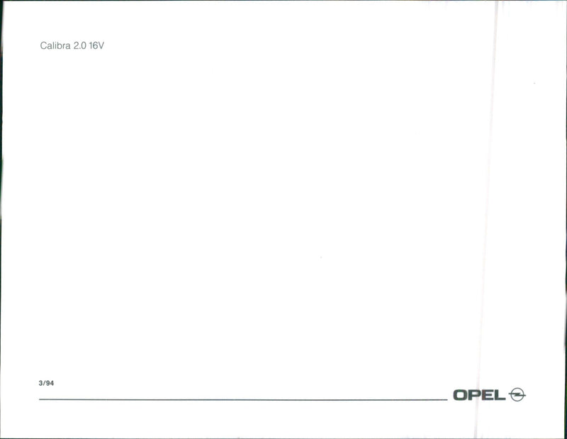 Opel Calibra - Vintage Photograph