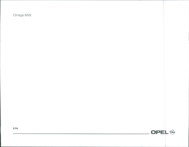 Opel Omega - Vintage Photograph