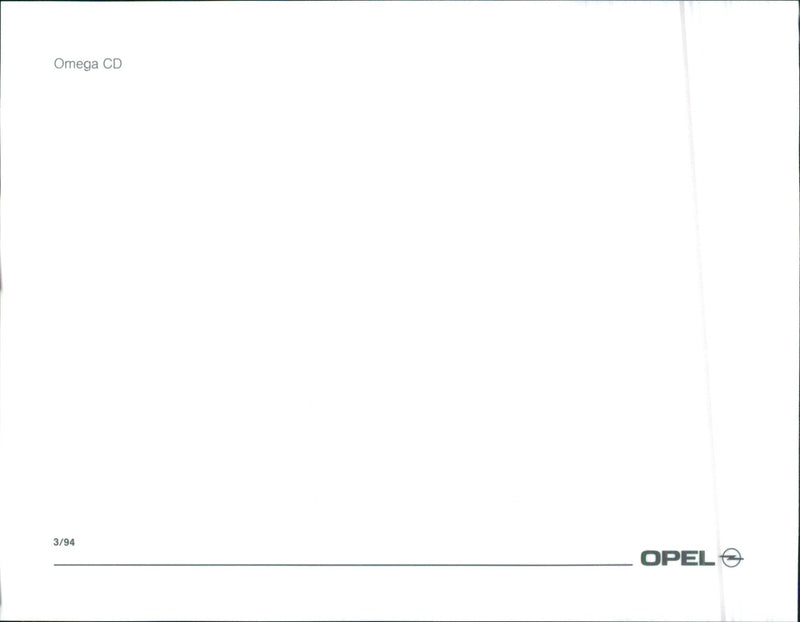 Opel Omega - Vintage Photograph