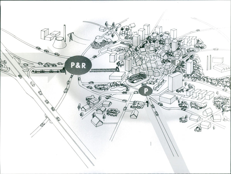 Car Parking - Vintage Photograph