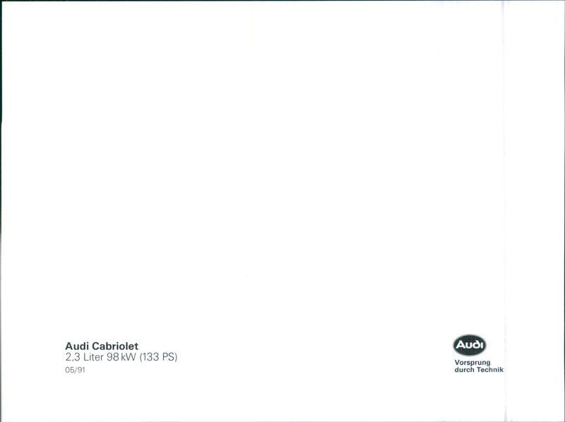 1991 Audi Cabriolet - Vintage Photograph