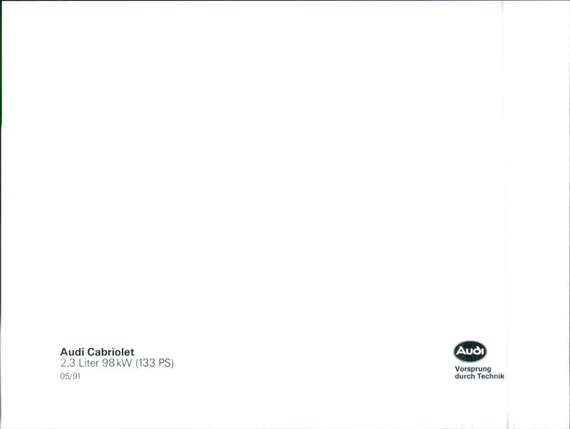 1991 Audi Cabriolet - Vintage Photograph