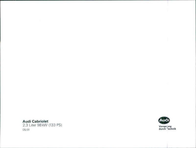 1991 Audi Cabriolet - Vintage Photograph