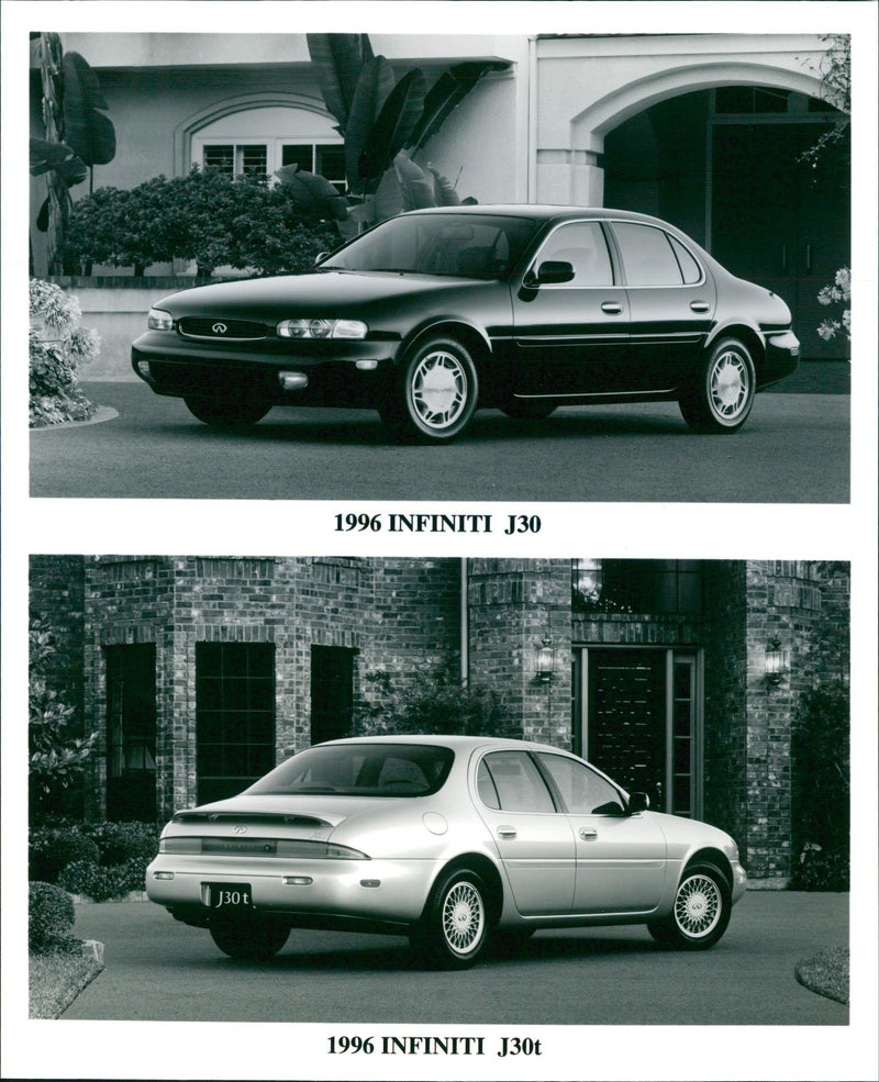 1996 Infiniti J30 and 1996 Infiniti J30t - Vintage Photograph