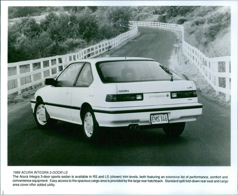 1989 Acura Integra 3-Door LS - Vintage Photograph