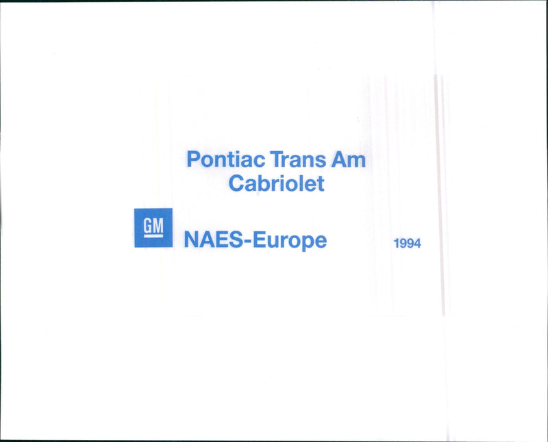 Pontiac Trans Am Cabriolet - Vintage Photograph