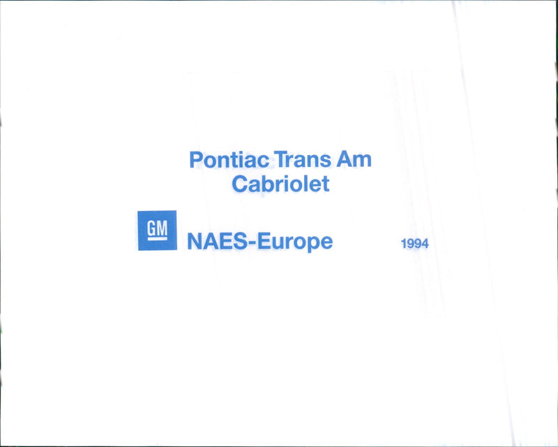 Pontiac Trans Am Cabriolet - Vintage Photograph