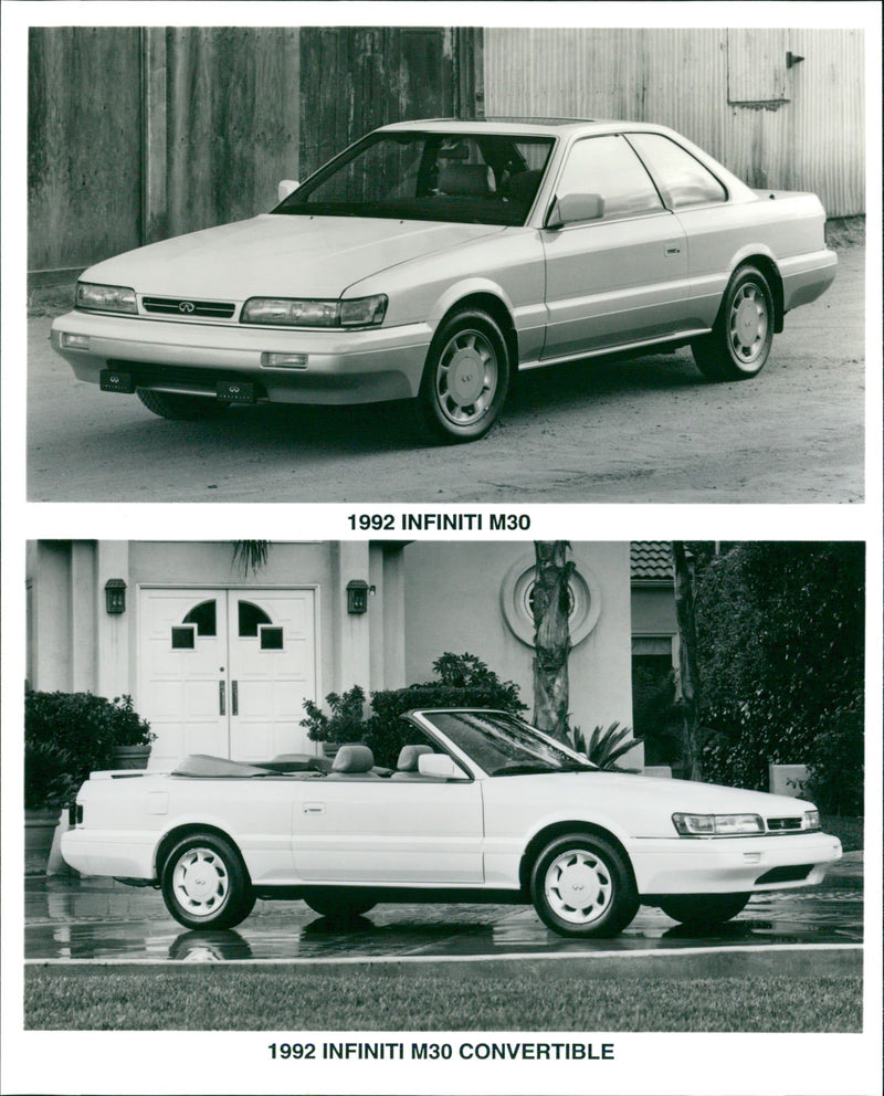 1992 Infiniti M30 and 1992 Infiniti M30 Convertible - Vintage Photograph