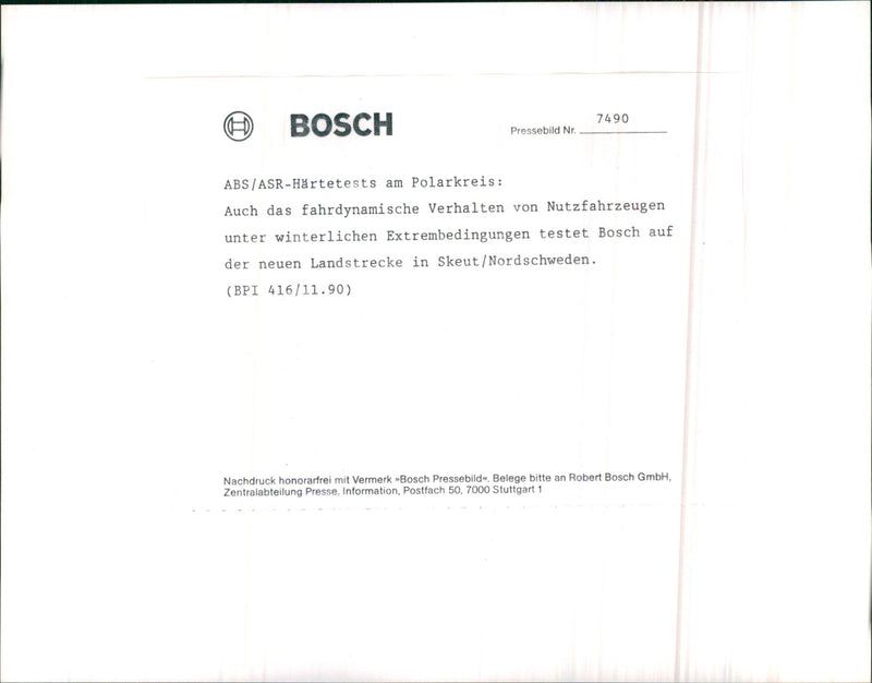 ABS / ASR hardness tests in the polar circuit - Vintage Photograph