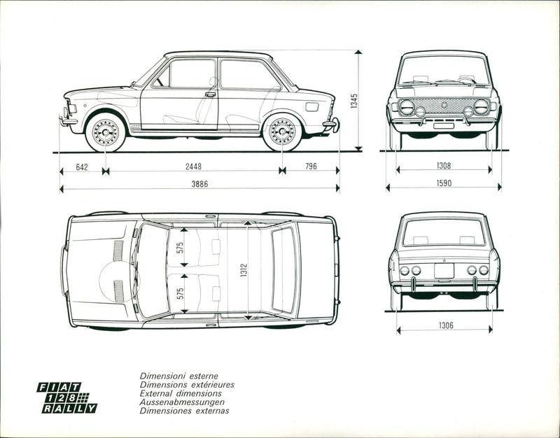 Fiat 128 Rally - Vintage Photograph