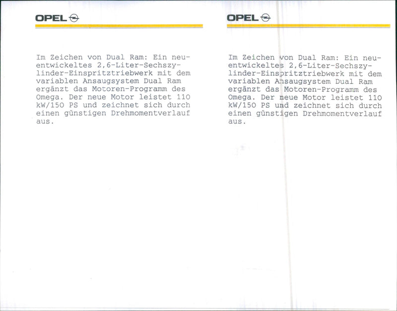 Opel Omega 1991 - Vintage Photograph