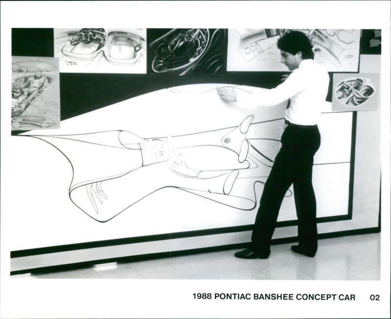 1988 Pontiac Banshee Concept Car - Vintage Photograph