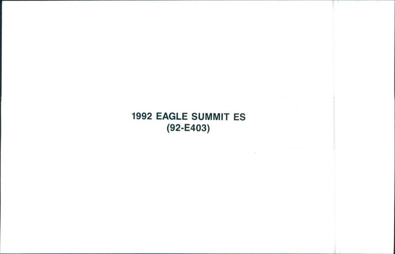 1992 Eagle Summit ES - Vintage Photograph