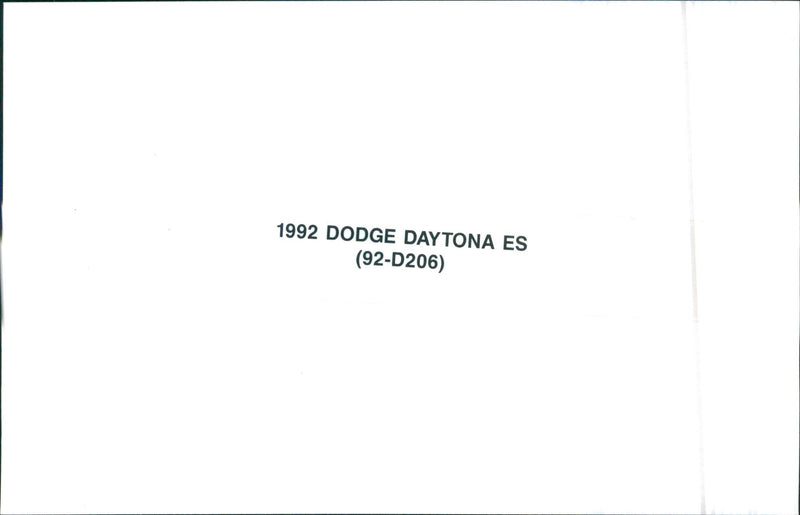 1992 Dodge Daytona ES - Vintage Photograph