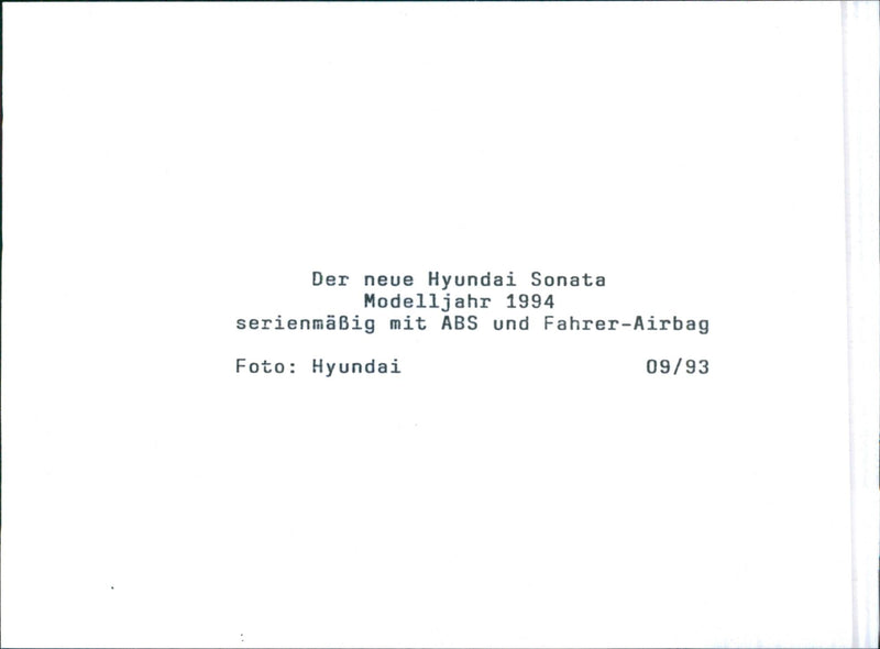 1994 Hyundai Sonata - Vintage Photograph
