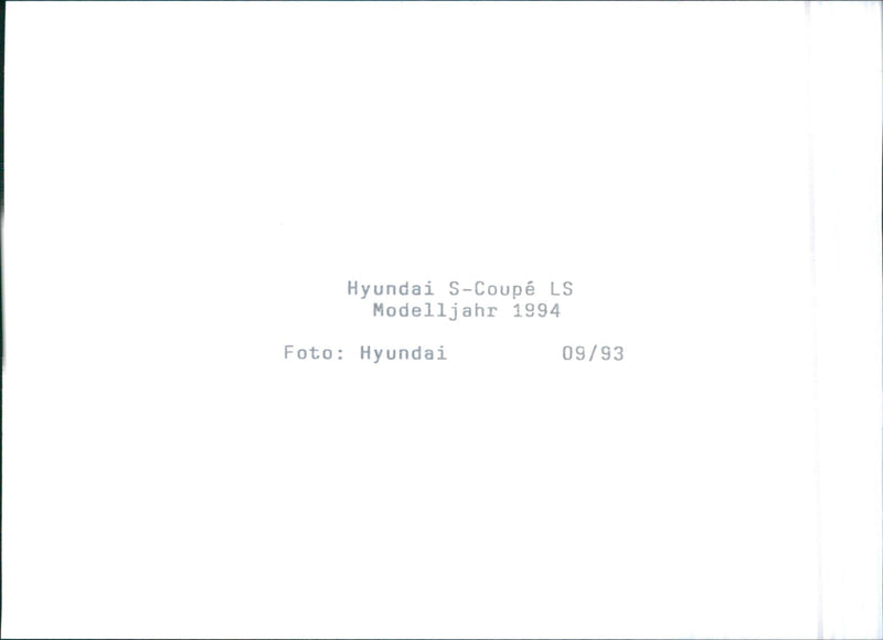 1994 Hyundai Scoupe - Vintage Photograph