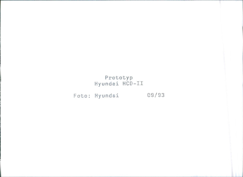 Hyundai HCD-II - Vintage Photograph