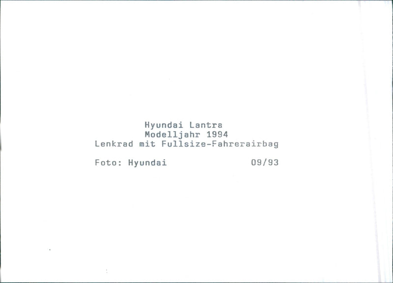 1994 Hyundai Lantra - Vintage Photograph