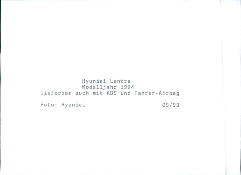 1994 Hyundai Lantra - Vintage Photograph