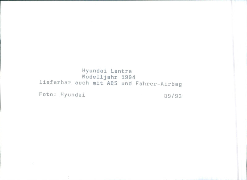 1994 Hyundai Lantra - Vintage Photograph