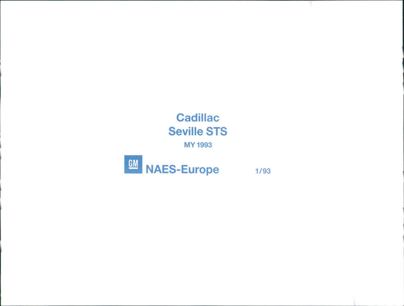 1993 Cadillac Seville STS - Vintage Photograph