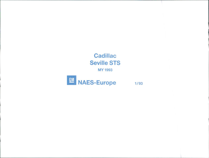 1993 Cadillac Seville STS - Vintage Photograph