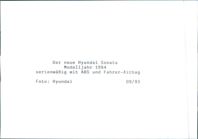 1994 Hyundai Sonata - Vintage Photograph