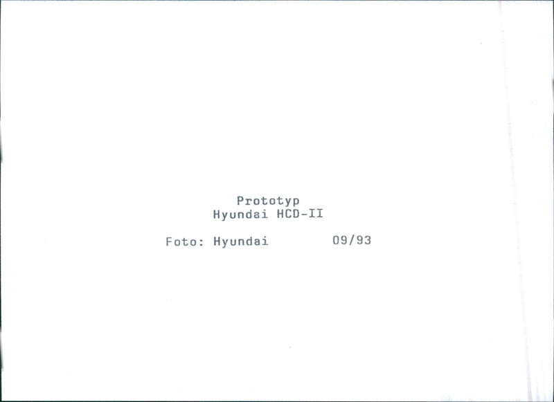 Hyundai HCD-II - Vintage Photograph