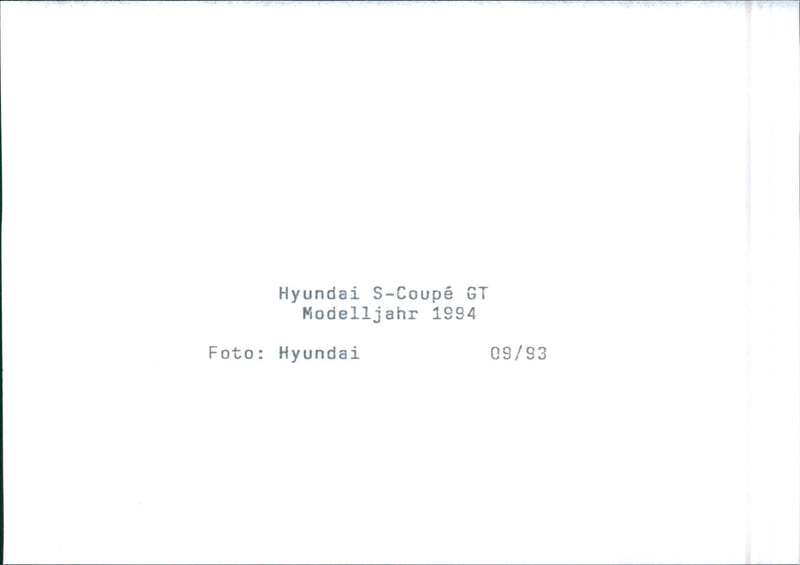 1994 Hyundai Scoupe - Vintage Photograph