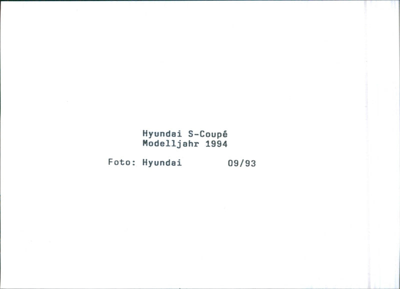 1994 Hyundai Scoupe - Vintage Photograph
