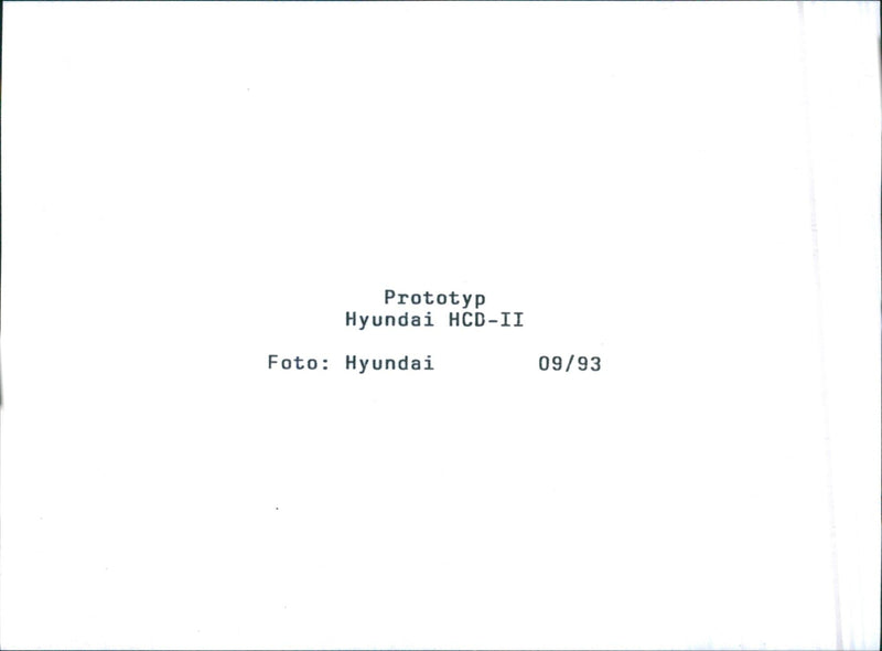 Hyundai HCD-II - Vintage Photograph