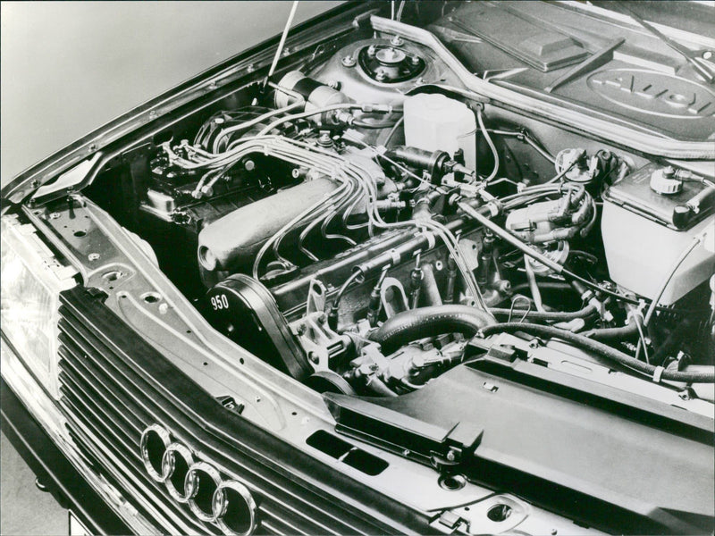 Audi 100's engine - Vintage Photograph