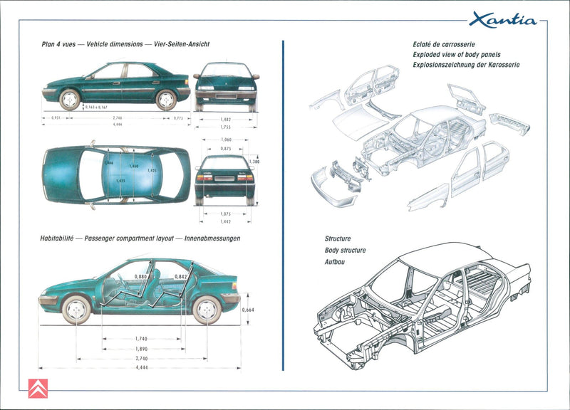1993 Citroen Xantia - Vintage Photograph
