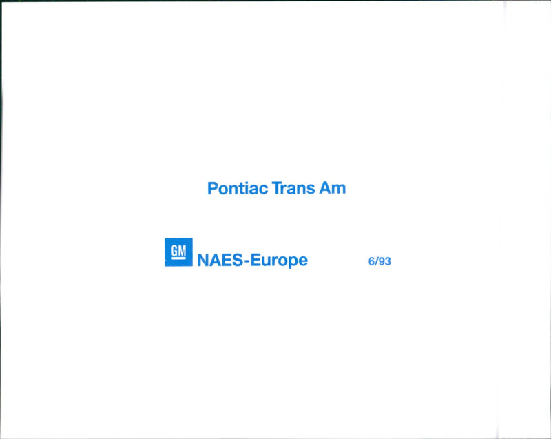 1993 Pontiac Trans Am - Vintage Photograph