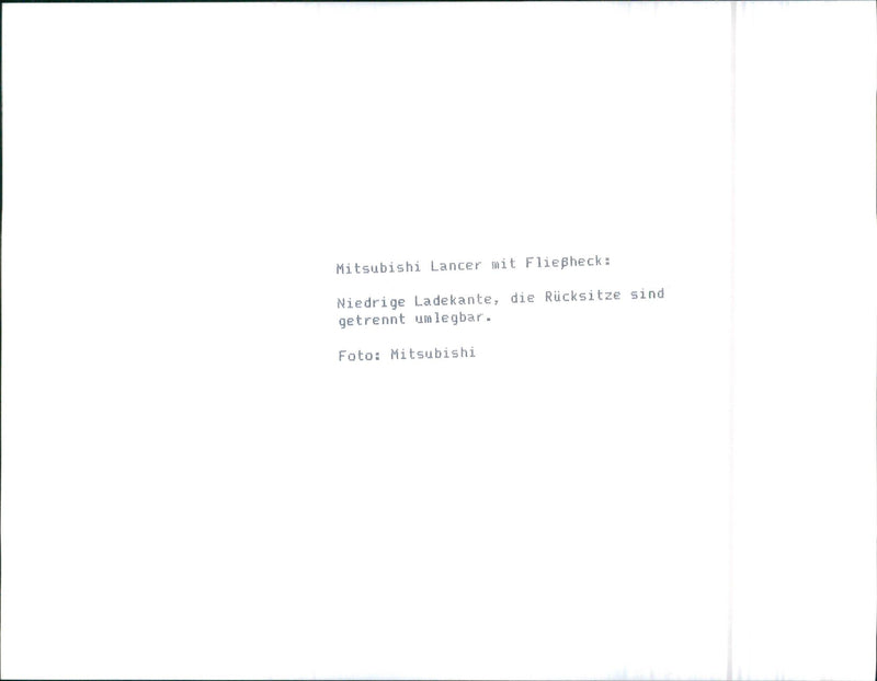 Mitsubishi Lancer, hatchback - Vintage Photograph