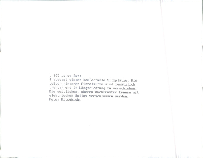 Mitsubishi L 300 luxury bus - Vintage Photograph