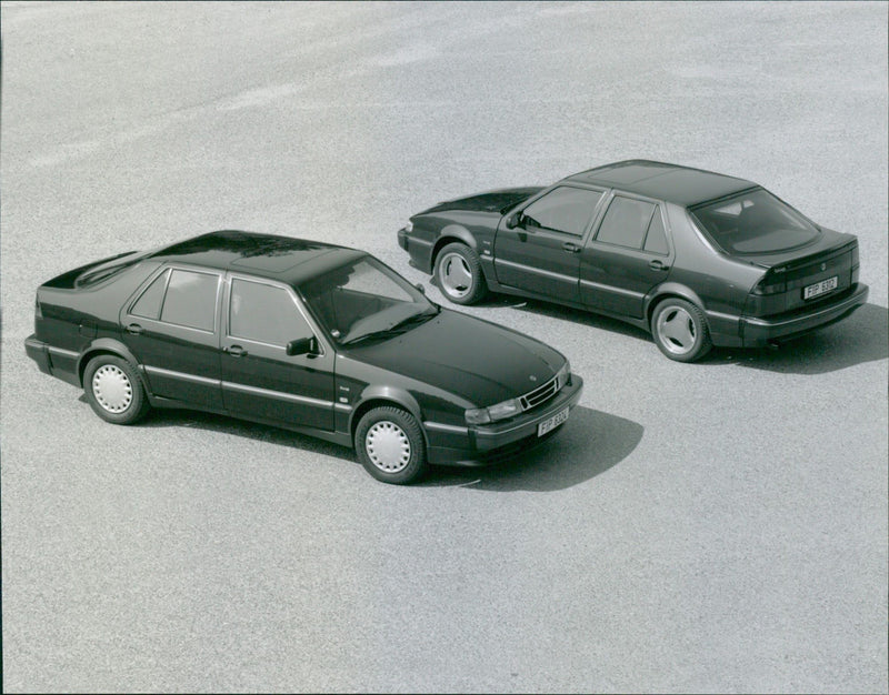 1992 Saab 9000 CS 2.3 Turbo S and 1992 Saab 9000 CS 2.3-16 - Vintage Photograph