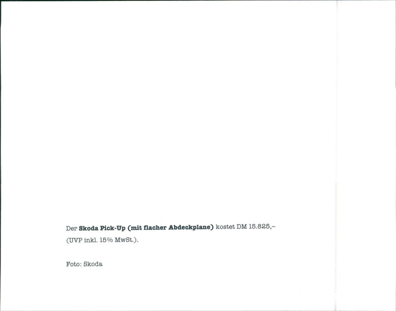 Skoda pick-up - Vintage Photograph