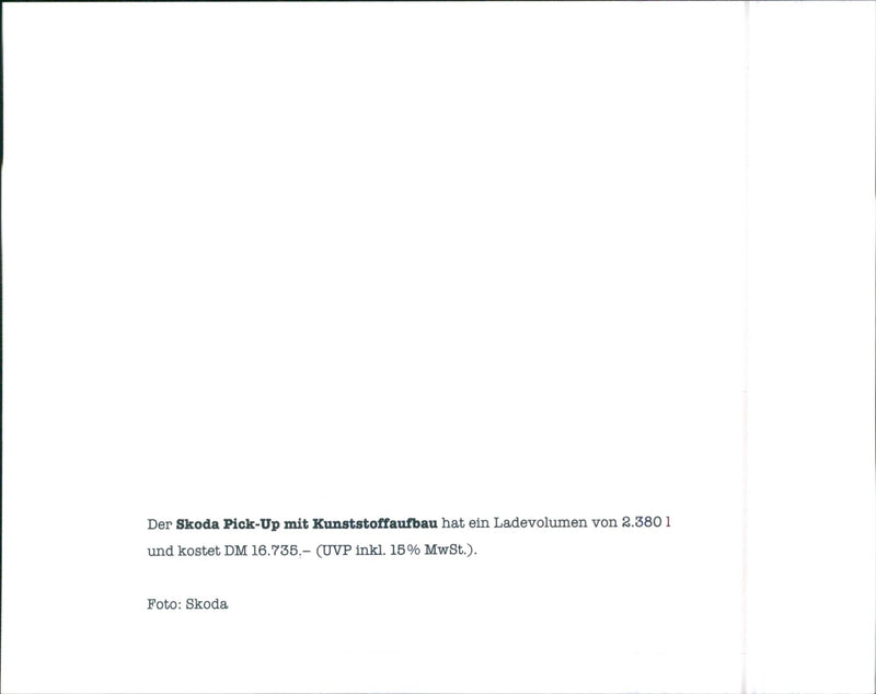 The Skoda pick-up - Vintage Photograph