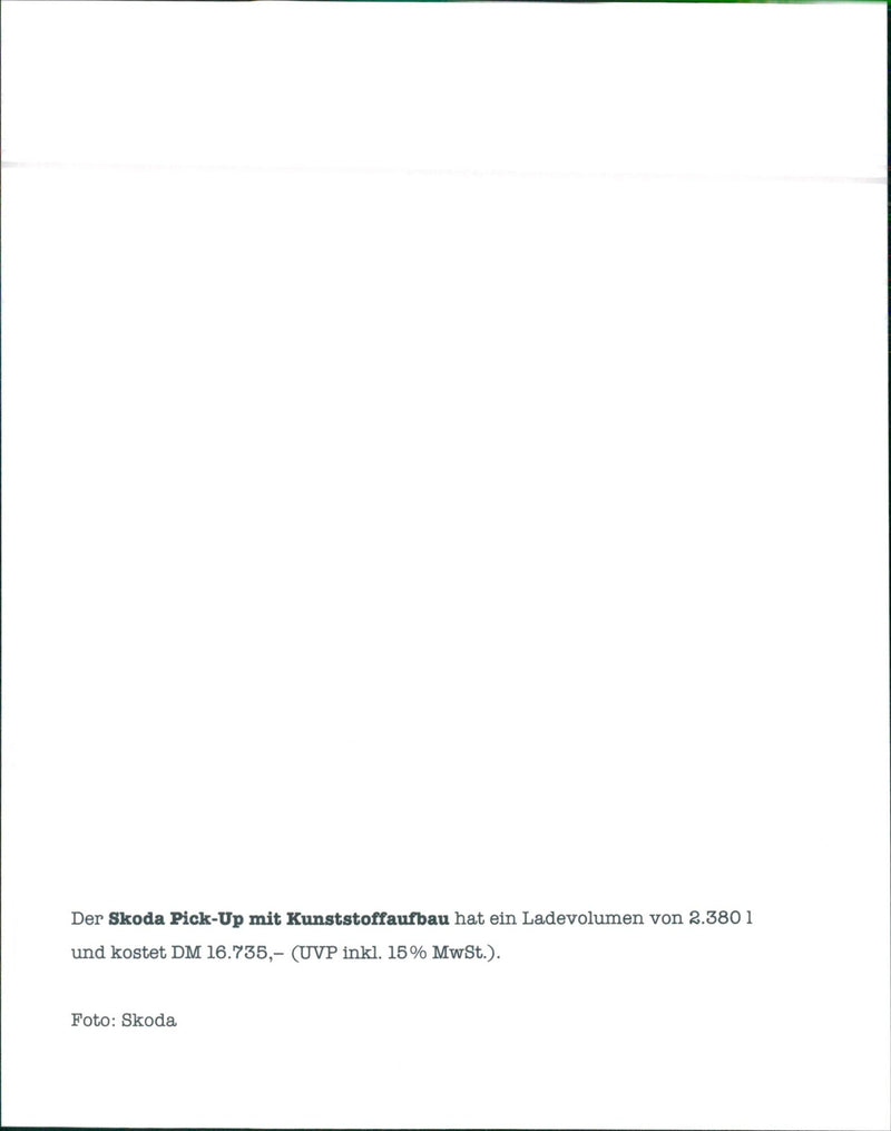 Skoda pick-up - Vintage Photograph