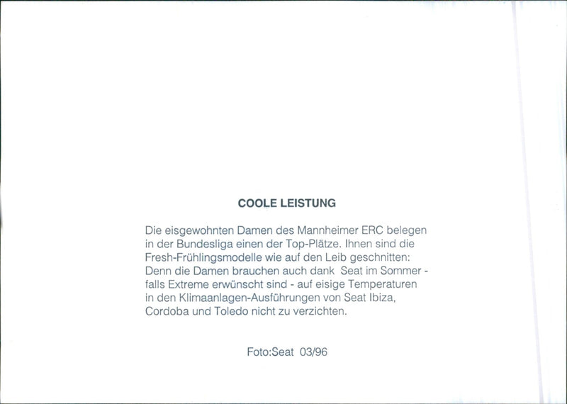 Seat Prima Klima - Vintage Photograph