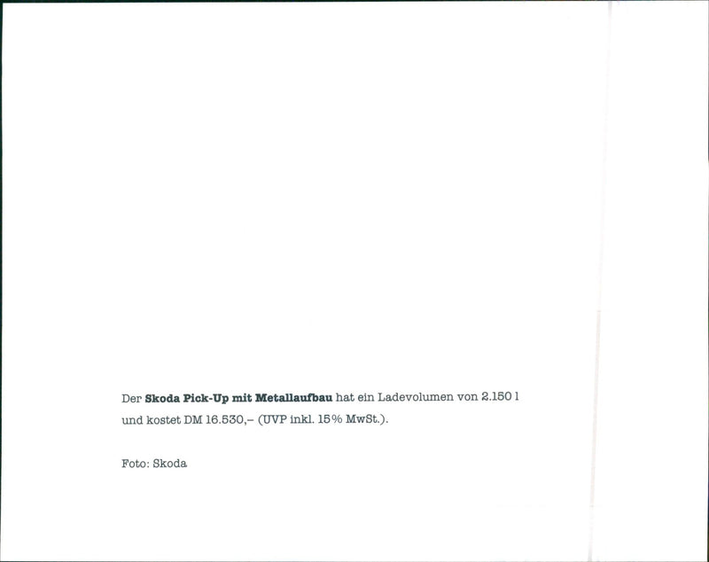 Skoda pick-up - Vintage Photograph