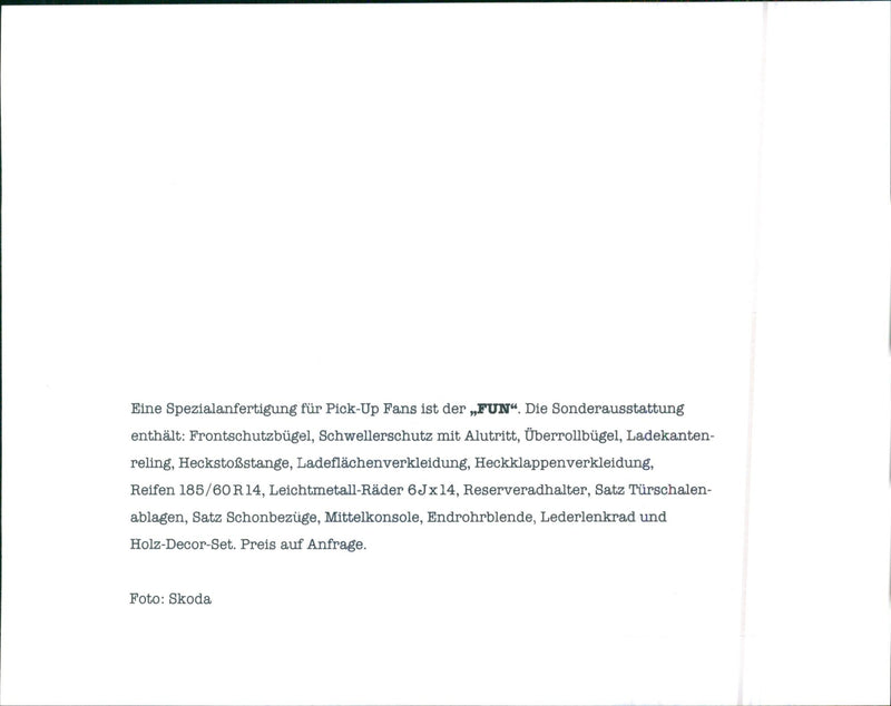 Skoda Fun - Vintage Photograph