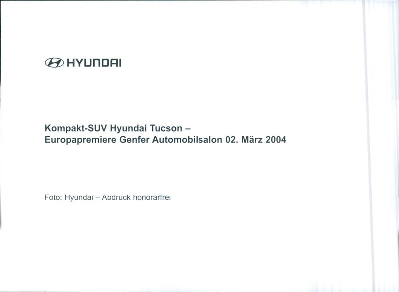 Hyundai Tucson compact SUV - Vintage Photograph