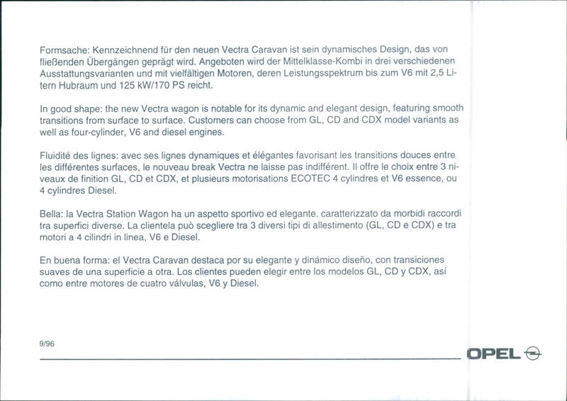 Opel Vectra - Vintage Photograph